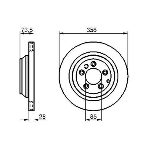 BOSCH Arka Fren Diski 358 MM 0986479259