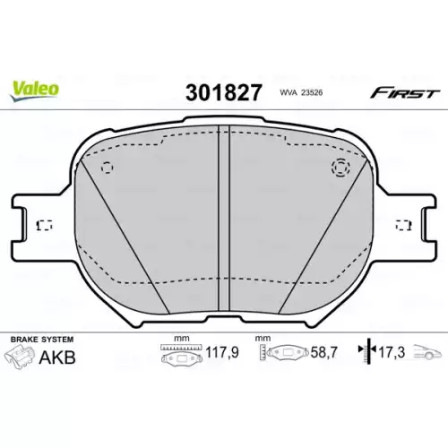 VALEO Ön Fren Balatası Tk 301827