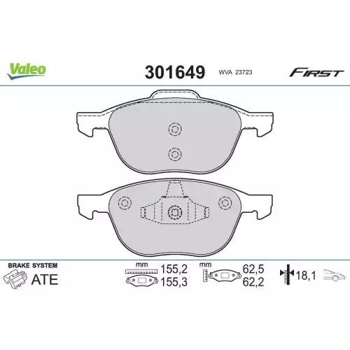 VALEO Ön Fren Balatası Tk 301649