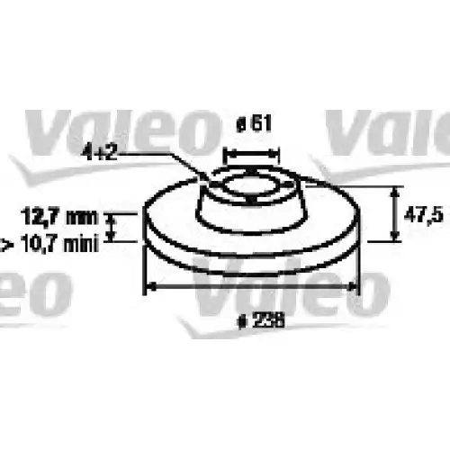 VALEO Ön Fren Diski Düz 186285