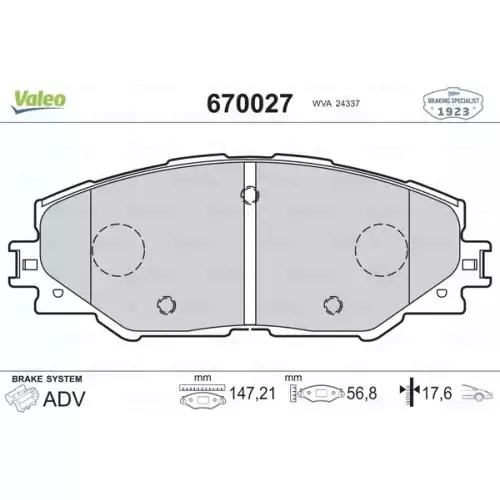 VALEO Ön Fren Balatası Tk 670027