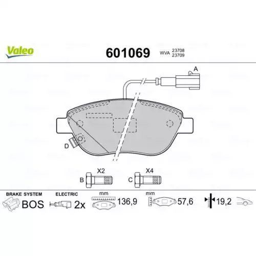 VALEO Ön Fren Balatası Tk 601069