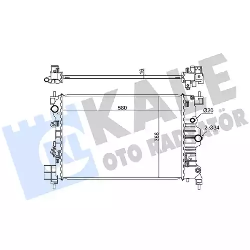 KALE Motor Su Radyatörü Manuel 346085