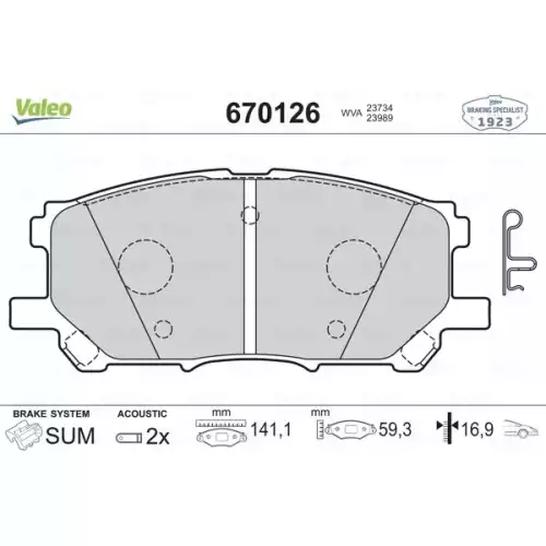 VALEO Ön Fren Balatası Tk 670126