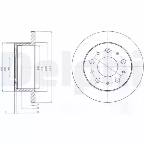 DELPHI Arka Fren Diski 280mm Takım BG4099