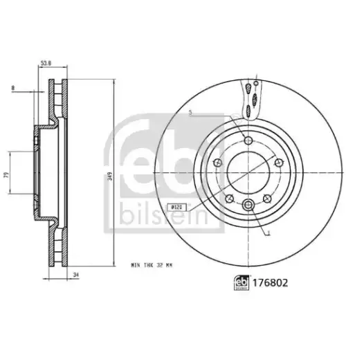 FEBI BILSTEIN Fren Diski Ön Adet FEBİ 176802