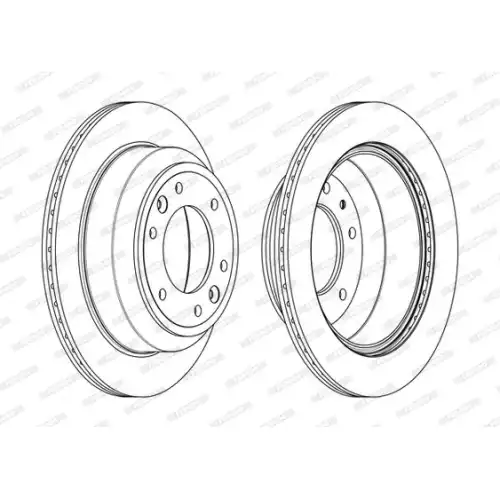 FERODO Arka Fren Diski Havalı (324 6) DDF2112C