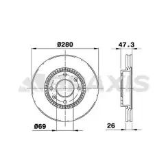 BRAXIS Ön Fren Diski Havalı 280Mm AE0567