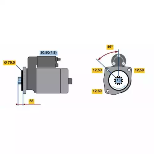 BOSCH Marş Motoru 12V 13 Diş 2,2 KW 0001145001