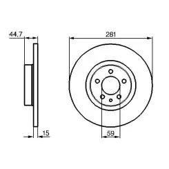 BOSCH Fren Diski Düz Ön 281Mm 0986478668