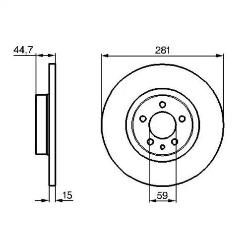 BOSCH Fren Diski Düz Ön 281Mm 0986478668