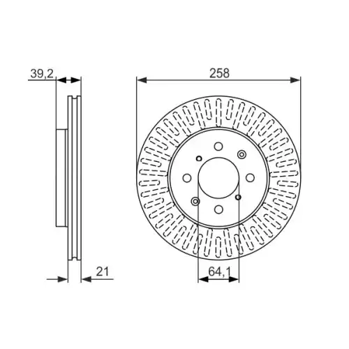 BOSCH Fren Diski Havalı Ön 258 4Mm 0986479594