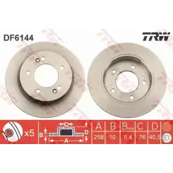 TRW Arka Fren Diski Düz DF6144