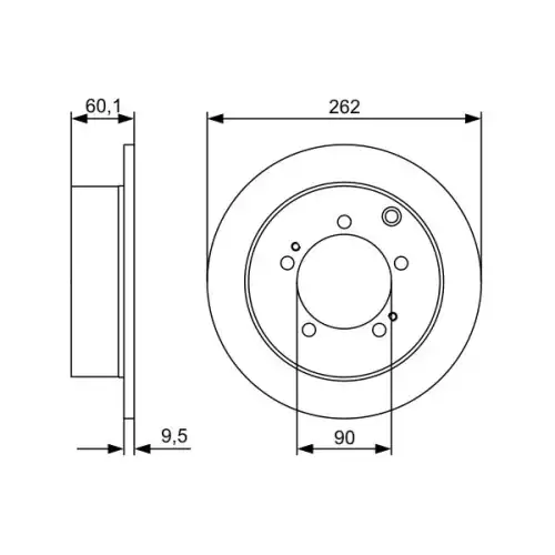 BOSCH Arka Fren Diski Düz 0986479512