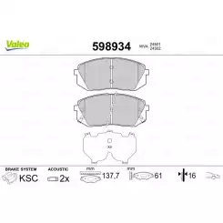 VALEO Ön Fren Balatası Tk 598934