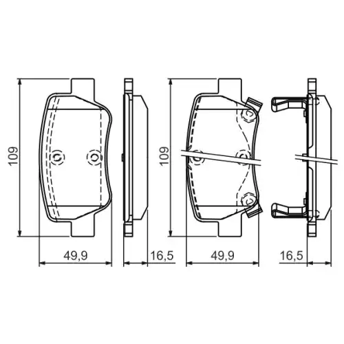 BOSCH Arka Fren Balatası Tk 0986494403