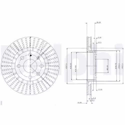 DELPHI Ön Fren Diski BG2636