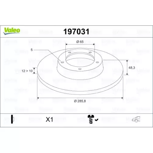 VALEO Arka Fren Diski 197031