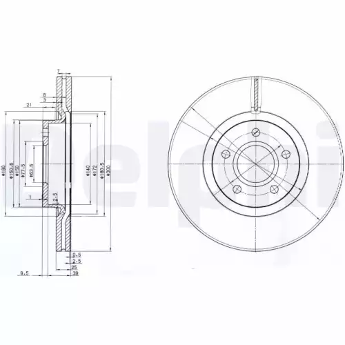 DELPHI Ön Fren Diski Takım BG3895C