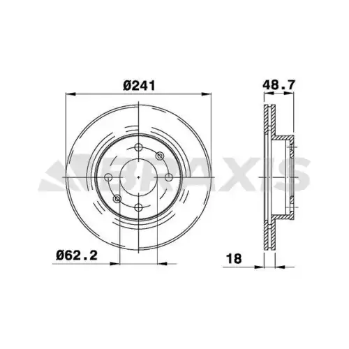 BRAXIS Ön Fren Diski 241Mm AE0122