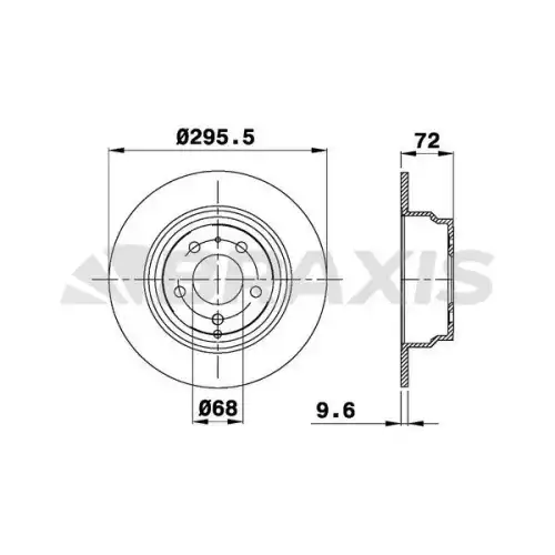 BRAXIS Arka Fren Diski Havalı AD0986