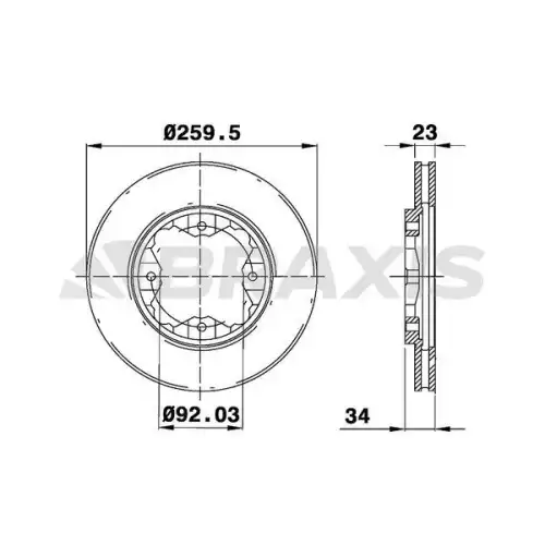 BRAXIS Ön Fren Diski Havalı AE0423