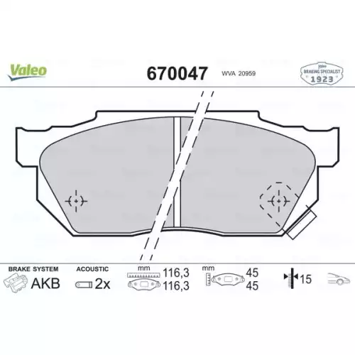 VALEO Ön Fren Balatası Tk 670047