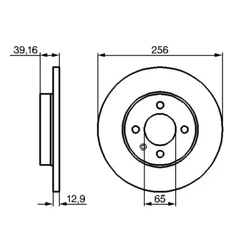 BOSCH Ön Fren Diski Düz (256 4) 0986478329