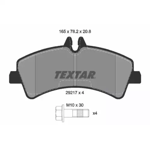 TEXTAR Arka Fren Balatası Tk Çift Tekerin 2921702