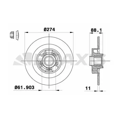 BRAXIS Arka Fren Diski AD0286