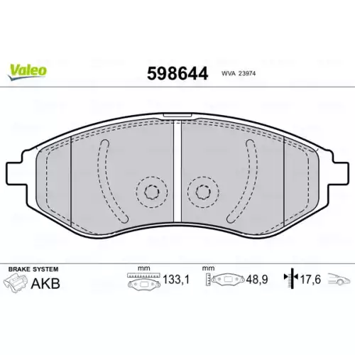 VALEO Ön Fren Balatası Tk 598644