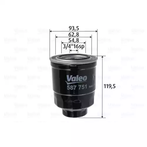 VALEO Yakıt Filtresi Mazot 587751