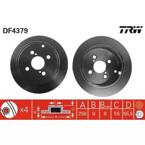 TRW Arka Fren Diski DF4379