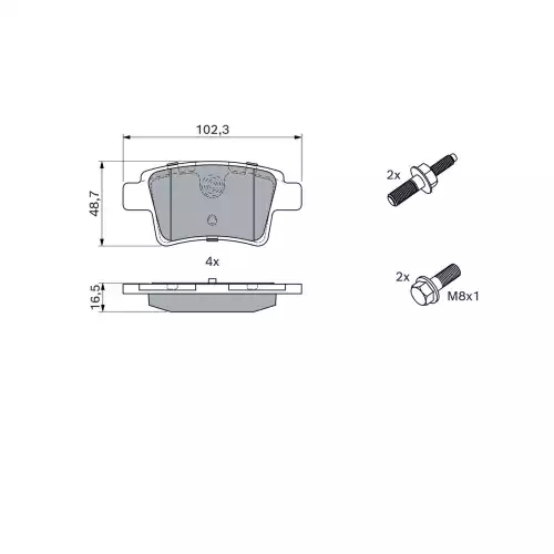 BOSCH Arka Fren Balatası Tk 0986494199