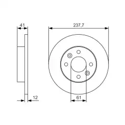 BOSCH Ön Fren Diski 0986479165 [238 / 12105 MM] 0986479S45