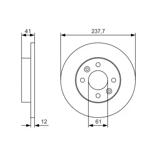 BOSCH Ön Fren Diski 0986479165 [238 / 12105 MM] 0986479S45