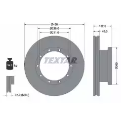 TEXTAR Arka Fren Diski Adet 93087900