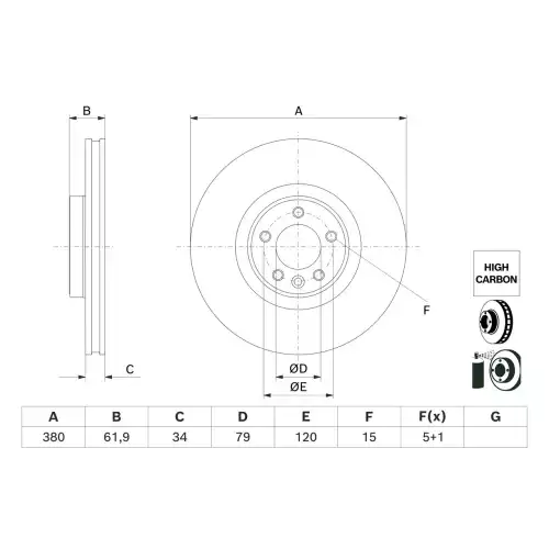 BOSCH Ön Fren Diski 0986479B18