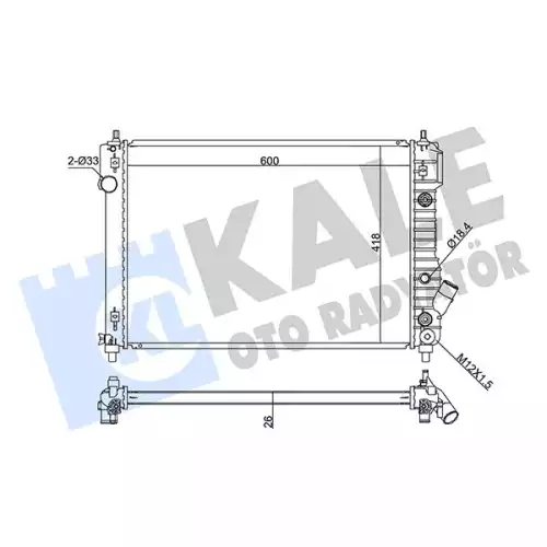 KALE Motor Su Radyatörü Otomatik 355100