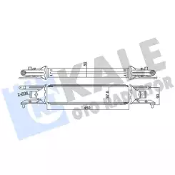 KALE Turbo Radyatörü Intercooler Aluminyum Plastik Brazing 345400