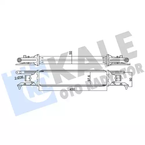 KALE Turbo Radyatörü Intercooler Aluminyum Plastik Brazing 345400