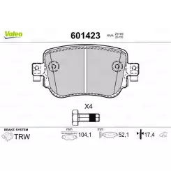 VALEO Arka Fren Balatası Tk 601423