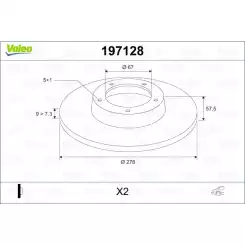 VALEO Arka Fren Diski Takım 197128