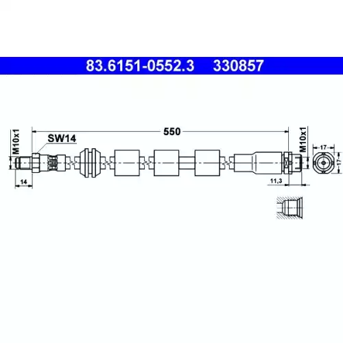 ATE Fren Hortumu Ön 83.6151-0552.3