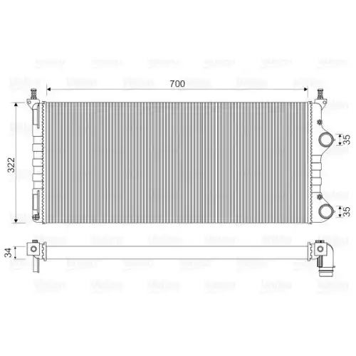 VALEO Motor Su Radyatörü 734692