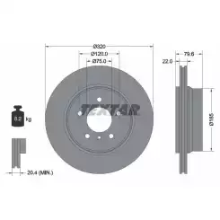 TEXTAR Arka Fren Diski 92141603