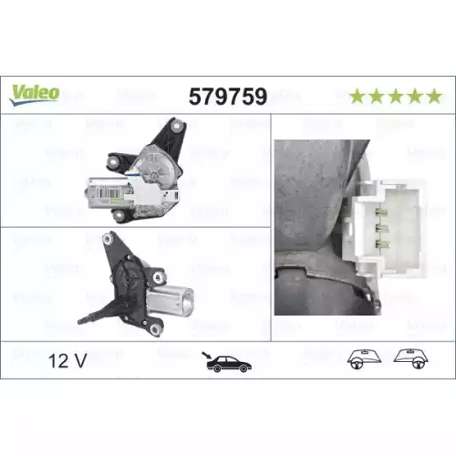 VALEO Arka Cam Silecek Motoru 579759