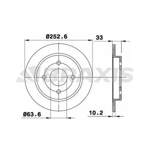 BRAXIS Arka Fren Diski AE0034