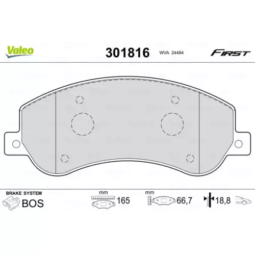 VALEO Ön Fren Balatası Tk 301816