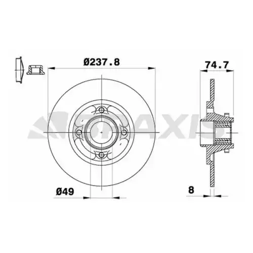 BRAXIS Arka Fren Diski AD0203